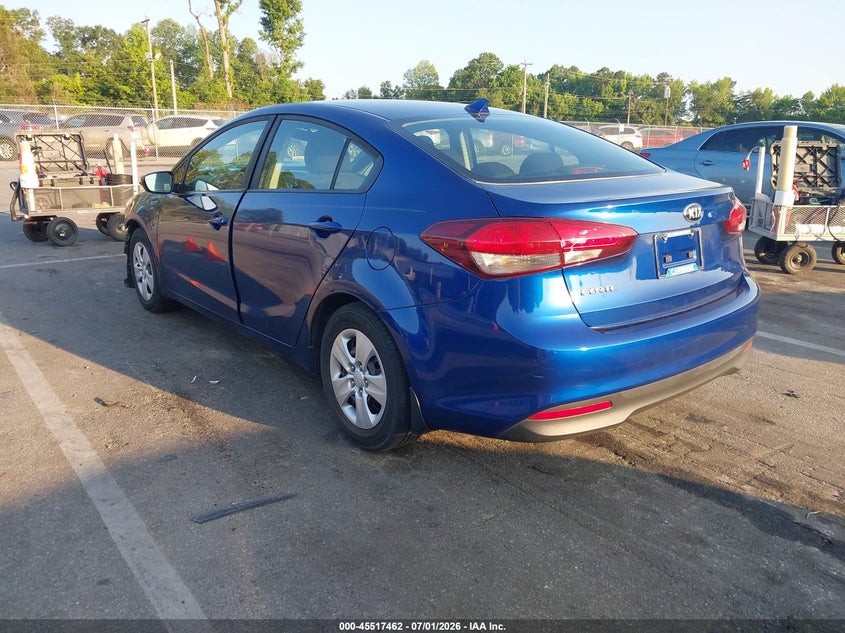 Vin: 3kpfk4a70he139586, lot: 46015678, kia forte lx 20173