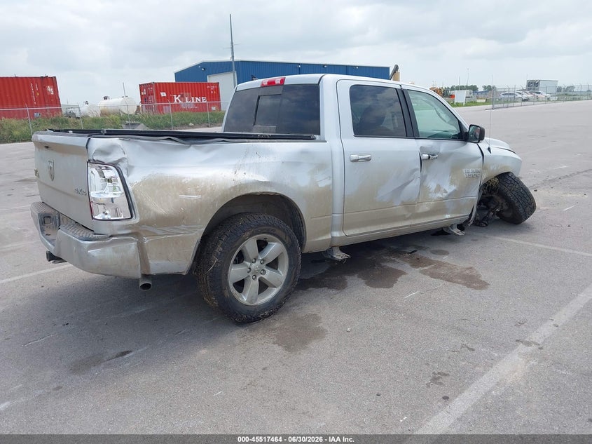 Vin: 1c6rr7lg5hs681844, lot: 46015680, ram 1500 big horn  4x4 5'7 box 20174