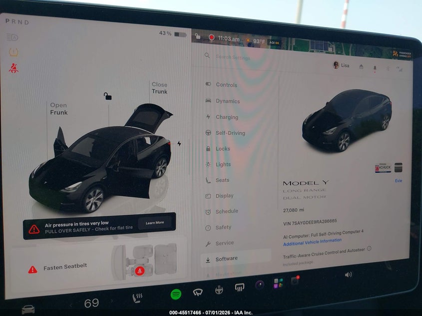 2024 TESLA MODEL Y auction photo 7