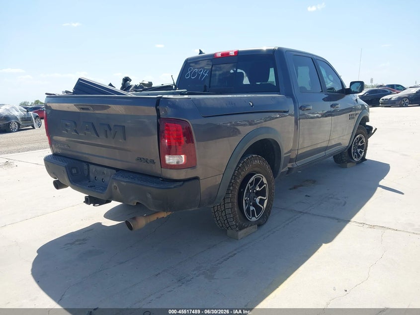 Vin: 1c6rr7yt2hs573218, lot: 46015705, ram 1500 rebel  4x4 5'7 box 20174