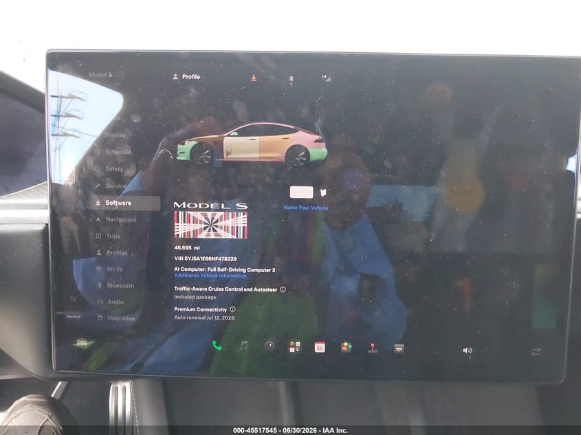 2022 TESLA MODEL S auction photo 7