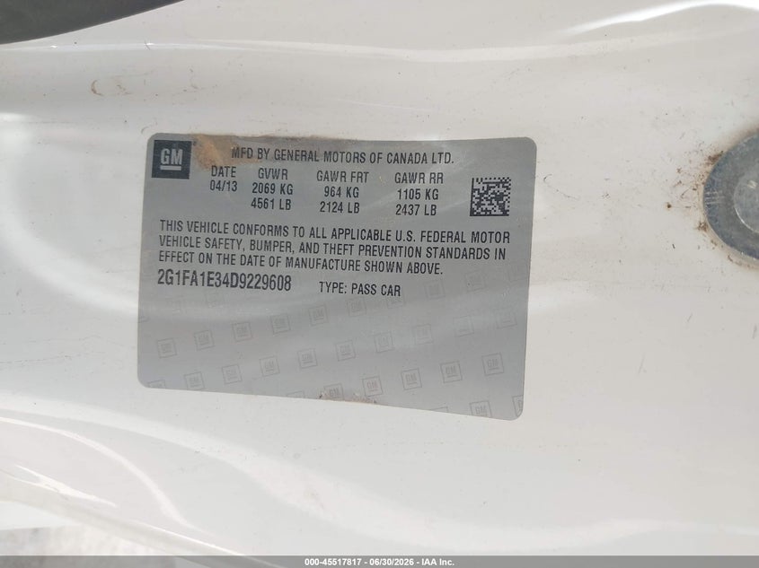 2013 CHEVROLET CAMARO COUPE 3.6L V-6 DI, DOHC, VVT, 323HP