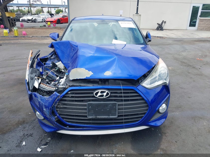 2013 Hyundai Veloster Turbo W/Black VIN: KMHTC6AE9DU135537 Lot: 45517924