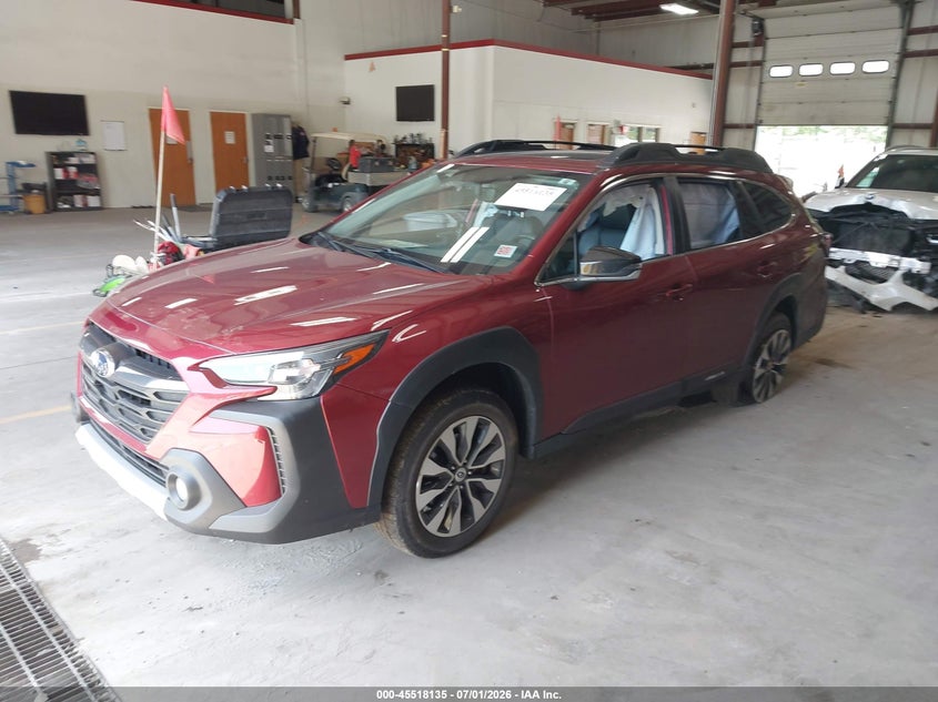 Vin: 4s4btgnd1p3186270, lot: 46016351, subaru outback limited xt 20232