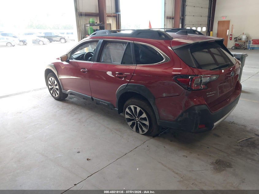 Vin: 4s4btgnd1p3186270, lot: 46016351, subaru outback limited xt 20233