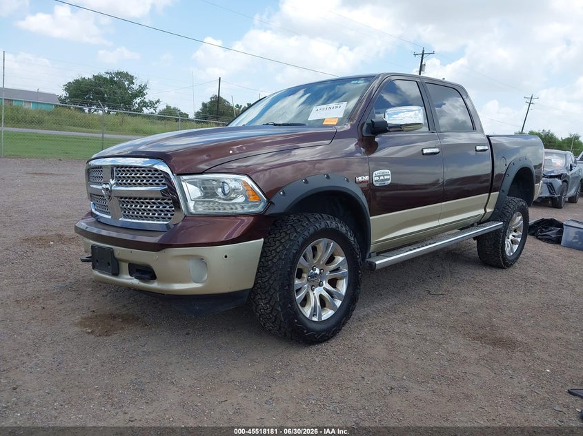 Vin: 1c6rr6pt6fs651203, lot: 46016397, ram 1500 laramie longhorn 20152