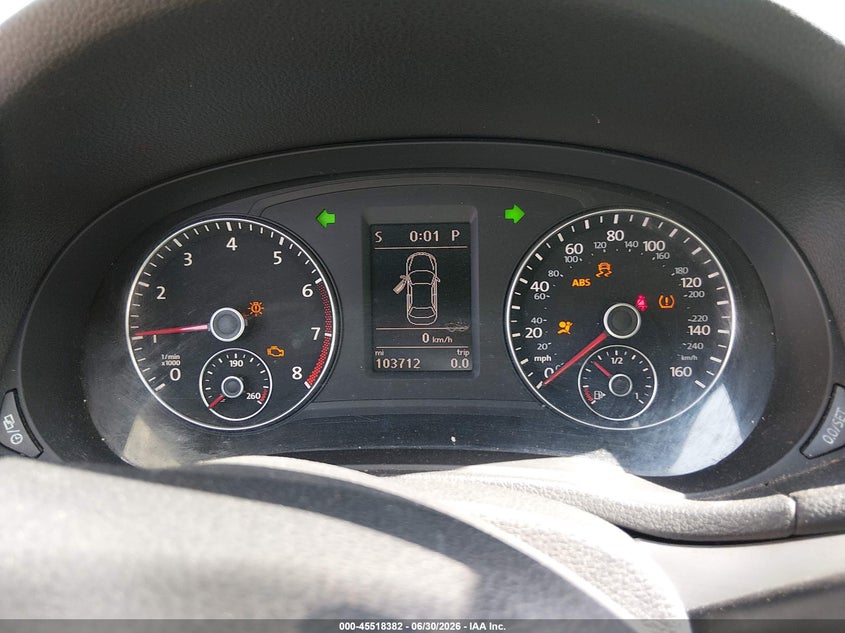 2013 VOLKSWAGEN PASSAT SEDAN 2.5L I-5 DOHC, VVT, 170HP