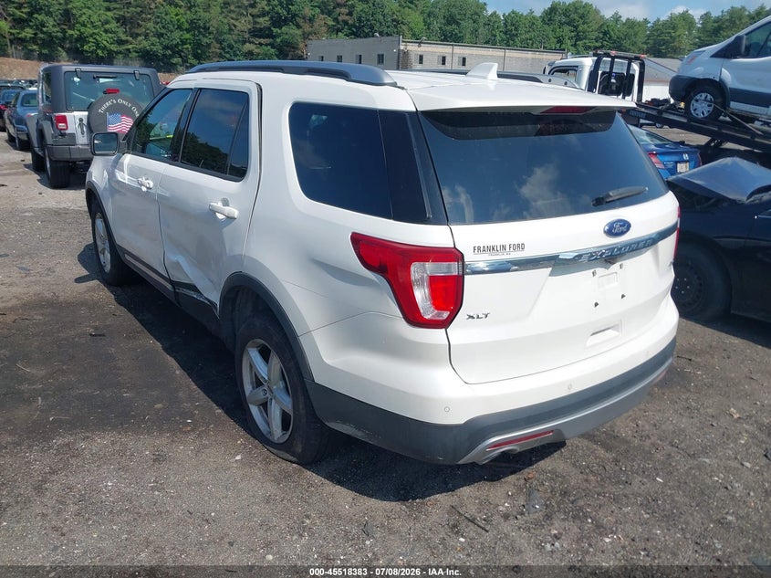 Vin: 1fm5k8d81gga21886, lot: 46016599, ford explorer xlt 20163
