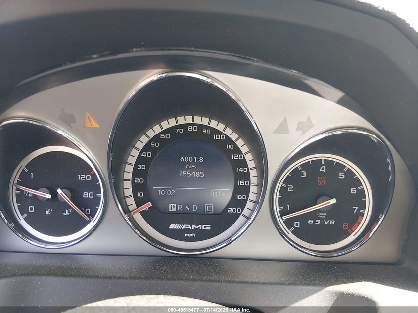 MERCEDES-BENZ C 63 AMG 2009 VIN WDDGF77X69F241537