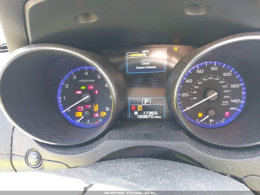 2017 SUBARU OUTBACK auction photo 7
