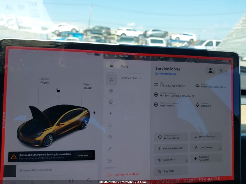 2020 TESLA MODEL 3 auction photo 7