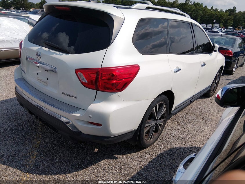 Vin: 5n1dr2mn9hc902175, lot: 46017228, nissan pathfinder platinum 20174