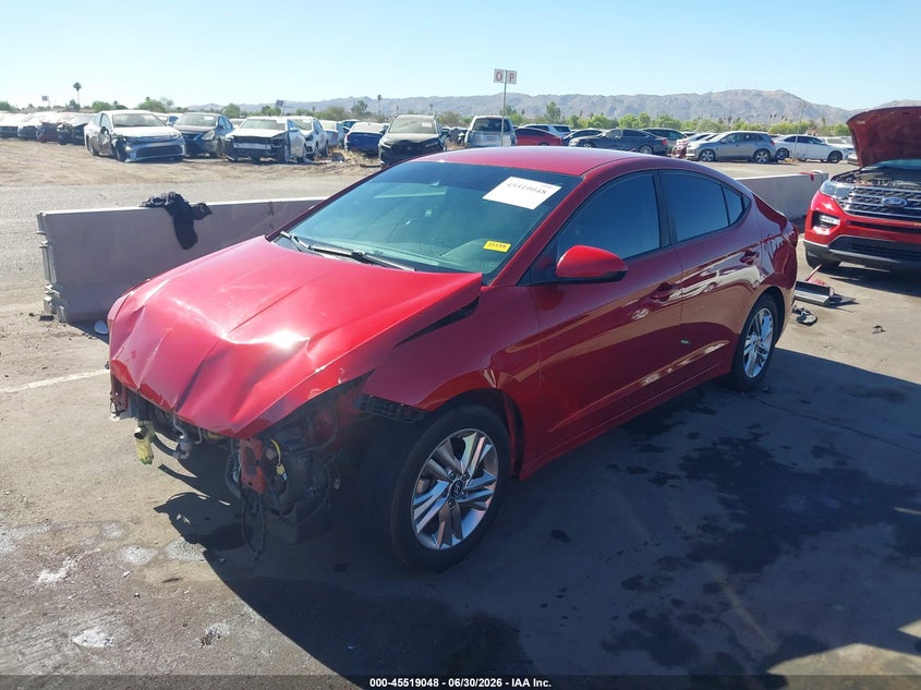 2019 Hyundai Elantra Sel, Front End, IAAI, VIN KMHD84LF5KU799508 — photo 2
