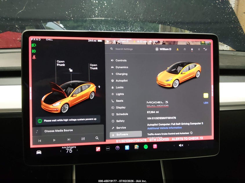 2019 TESLA MODEL 3 auction photo 7