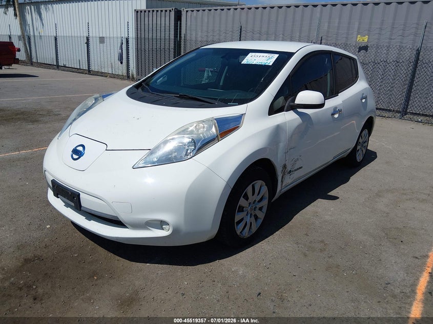 Vin: 1n4az0cp7gc306209, lot: 46017573, nissan leaf s 20162
