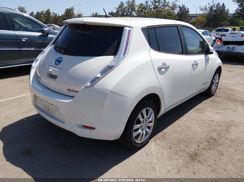 Vin: 1n4az0cp7gc306209, lot: 46017573, nissan leaf s 20164