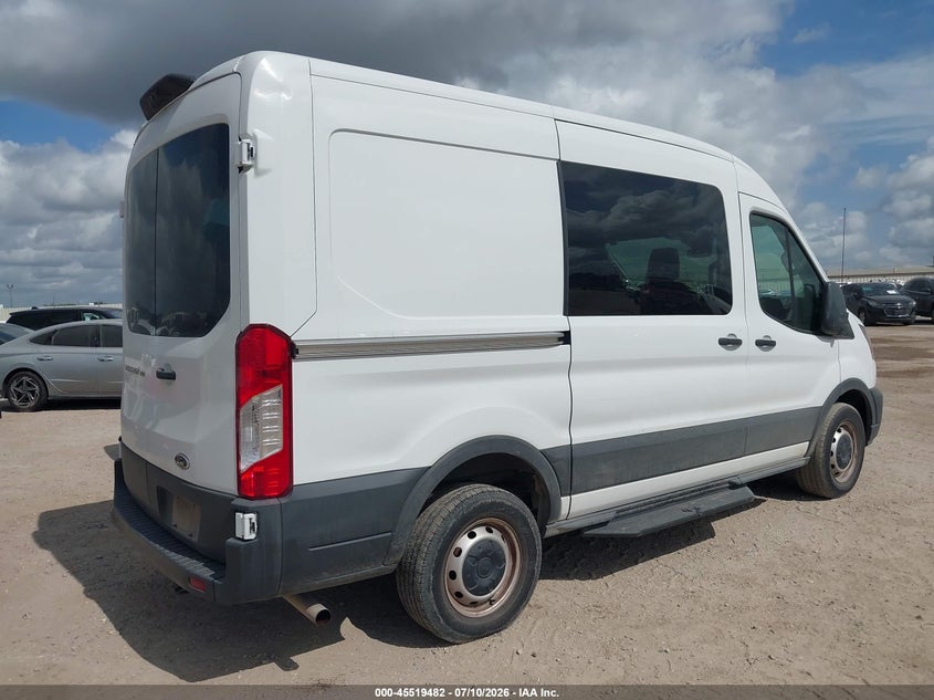 Vin: 1ftye1d87mkb00939, lot: 46017698, ford transit-150 crew van 20214