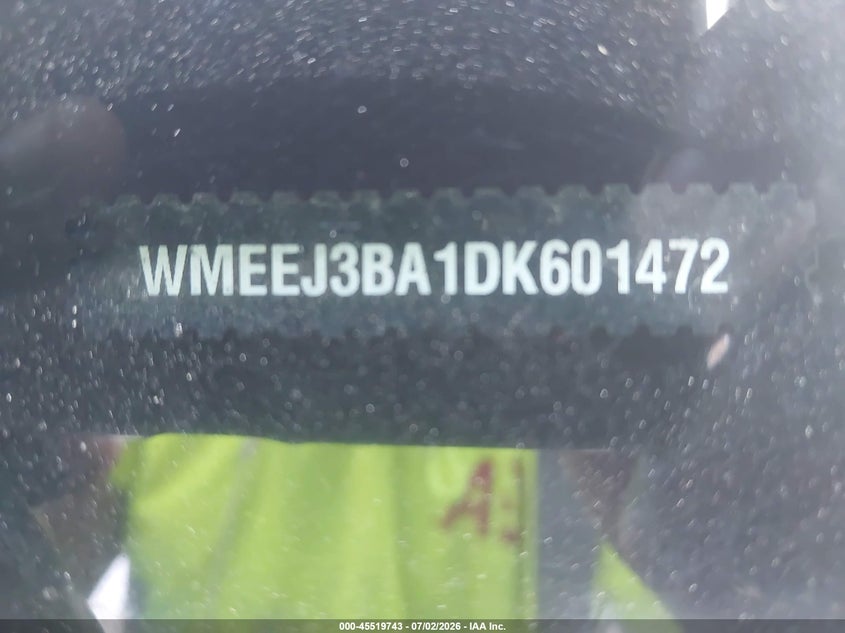 2013 Smart Fortwo Passion VIN: WMEEJ3BA1DK601472 Lot: 45519743