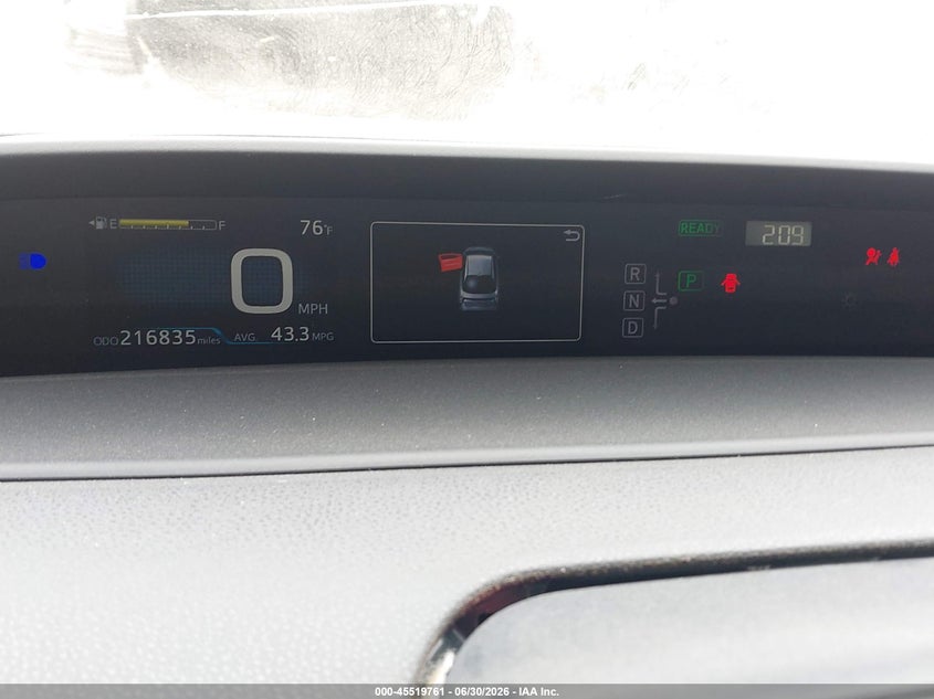 2016 TOYOTA PRIUS auction photo 7