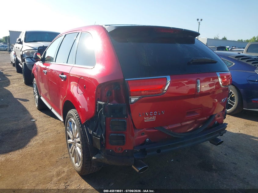 Vin: 2lmdj6jk8bbj24360, lot: 46018067, lincoln mkx 20113