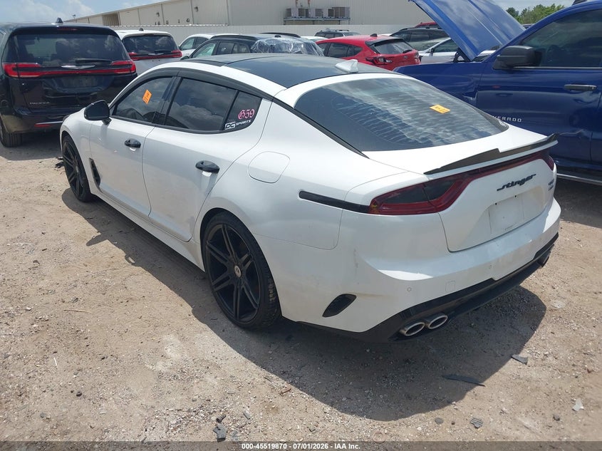 Vin: knae15la0m6097317, lot: 46018086, kia stinger gt-line 20213