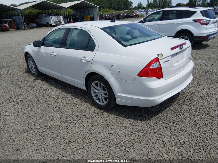 Vin: 3fahp0ga2cr356098, lot: 46018245, ford fusion s 20123