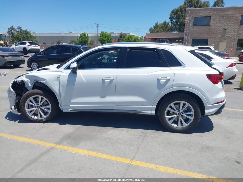 2022 Audi Q3 Premium 45 Tfsi S Line Quattro Tiptronic VIN: WA1DECF30N1149252 Lot: 45520193