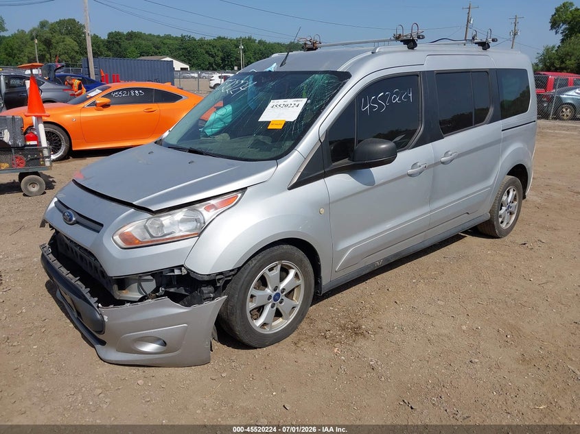 Vin: nm0ge9f77e1139680, lot: 46018441, ford transit connect xlt 20142