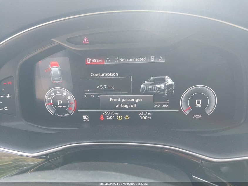 2020 Audi Q8 Prestige 55 Tfsi Quattro Tiptronic VIN: WA1FVAF16LD000402 Lot: 45520274
