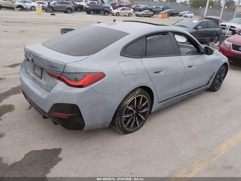 Vin: wby33aw05rft02393, lot: 46018532, bmw i4 gran coupe m50 20244