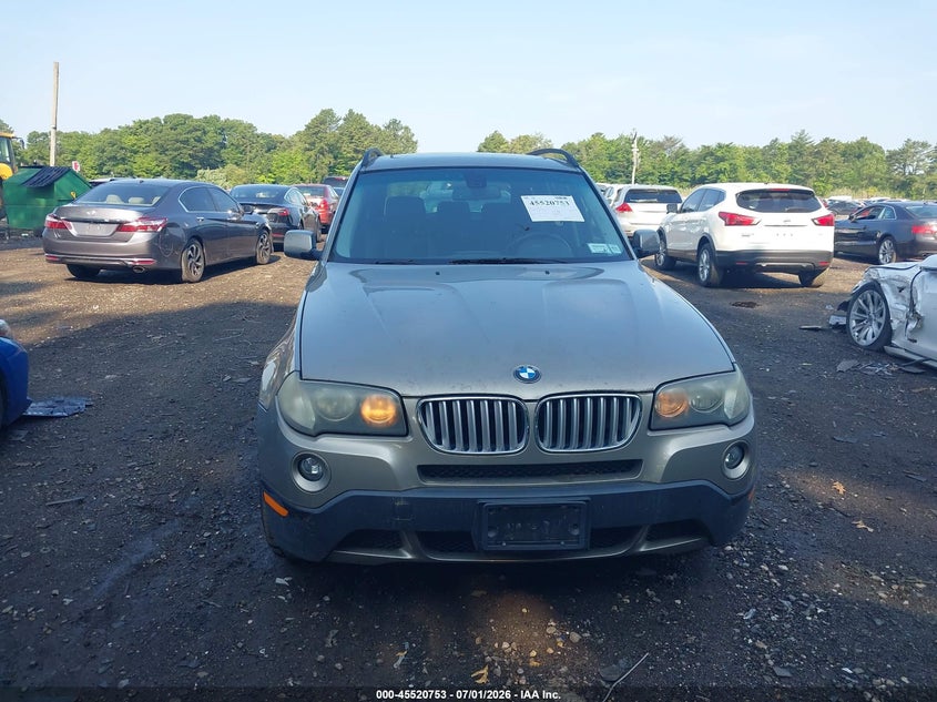 2007 BMW X3 SPORT UTILITY VEHICLE 3.0L I-6 DOHC, VVT, 260HP