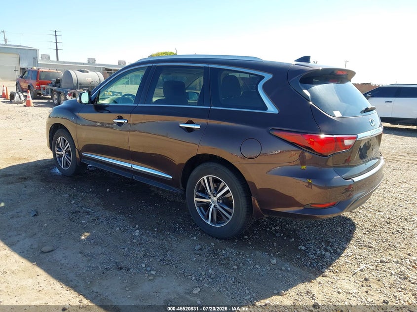 Vin: 5n1dl0mnxkc527619, lot: 46019047, infiniti qx60 luxe 20193