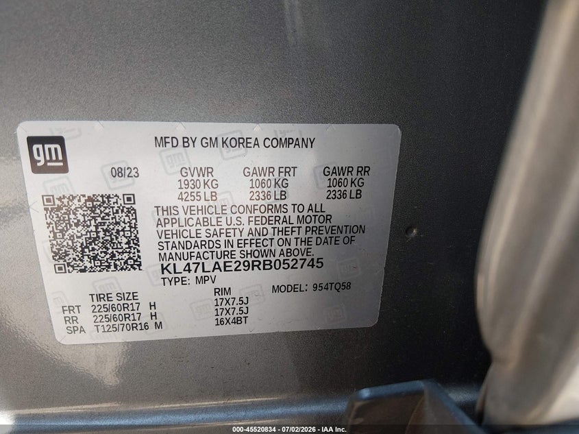 2024 Buick Envista Preferred Fwd VIN: KL47LAE29RB052745 Lot: 45520834