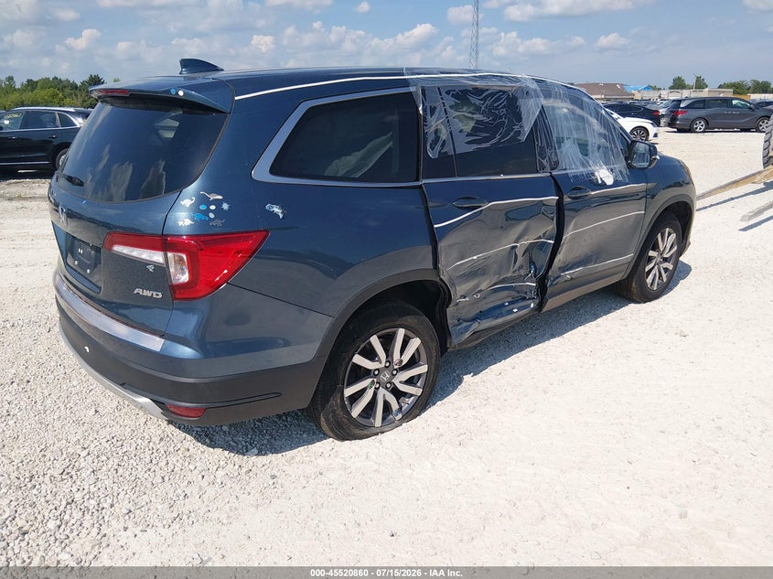 Vin: 5fnyf6h3xmb033355, lot: 46019076, honda pilot awd ex 20214