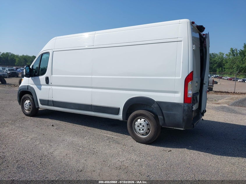 Vin: 3c6lrvdg8pe564804, lot: 46019184, ram promaster 2500 high roof 159 wb 20233