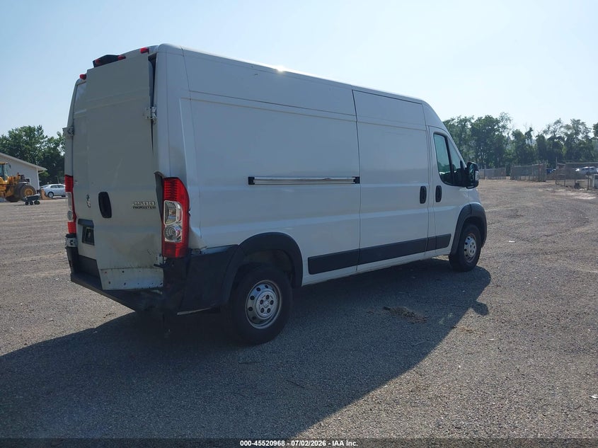 Vin: 3c6lrvdg8pe564804, lot: 46019184, ram promaster 2500 high roof 159 wb 20234