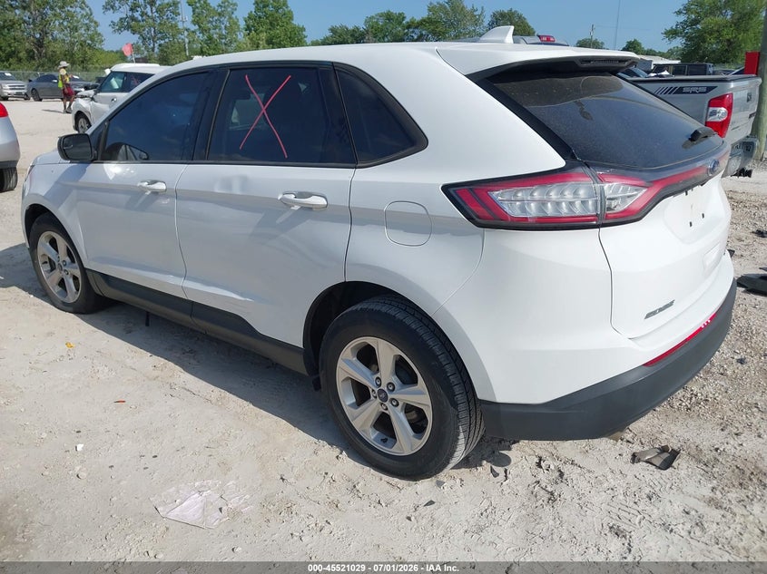 Vin: 2fmtk4g99fbb69553, lot: 46019245, ford edge se 20153