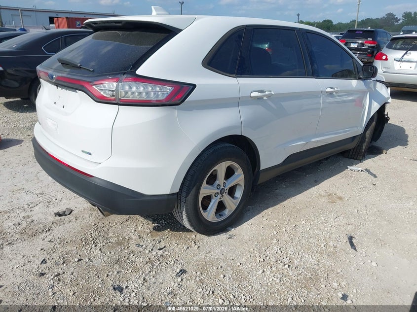 Vin: 2fmtk4g99fbb69553, lot: 46019245, ford edge se 20154