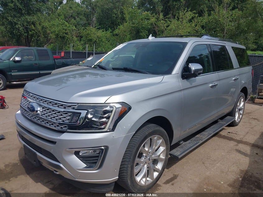 Vin: 1fmjk1mtxkea73645, lot: 46019446, ford expedition max platinum 20192