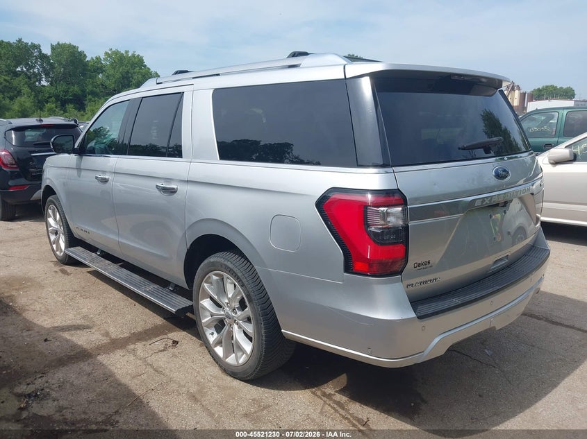 Vin: 1fmjk1mtxkea73645, lot: 46019446, ford expedition max platinum 20193