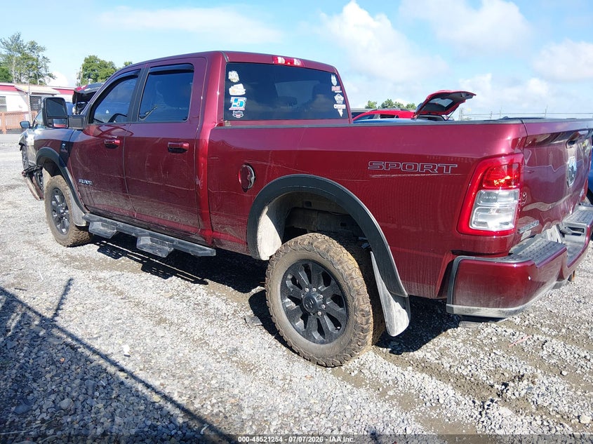 Vin: 3c6ur5dl5pg654420, lot: 46019470, ram 2500 big horn  4x4 6'4 box 20233