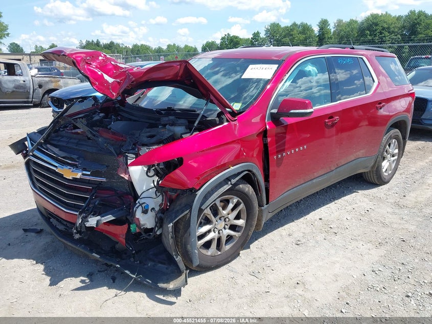 2021 Chevrolet Traverse Fwd Lt Cloth, Front End, IAAI, VIN 1GNERGKW4MJ167457 — photo 2