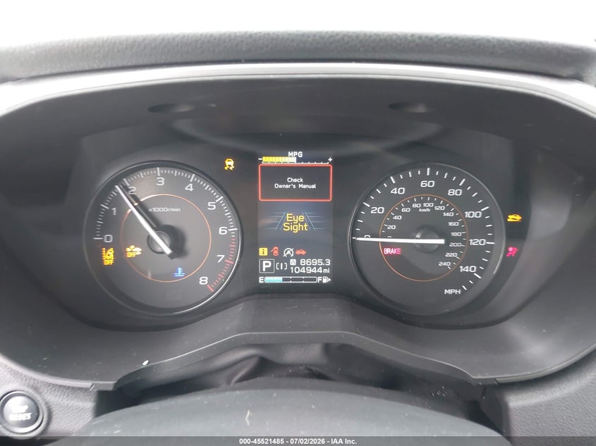 SUBARU CROSSTREK 2021 VIN JF2GTAPC7M8253434
