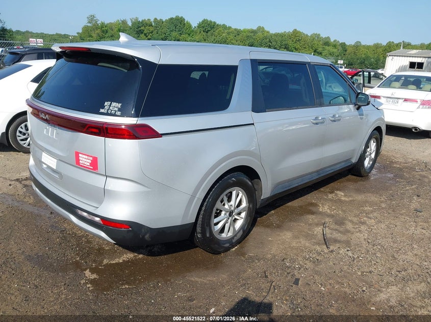 Vin: kndnb4h3xp6250262, lot: 46019738, kia carnival mpv lx seat package 20234