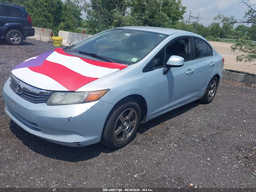 2012 Honda Civic, Обычный износ, IAAI, VIN 2HGFB2F51CH554183 — фото 2