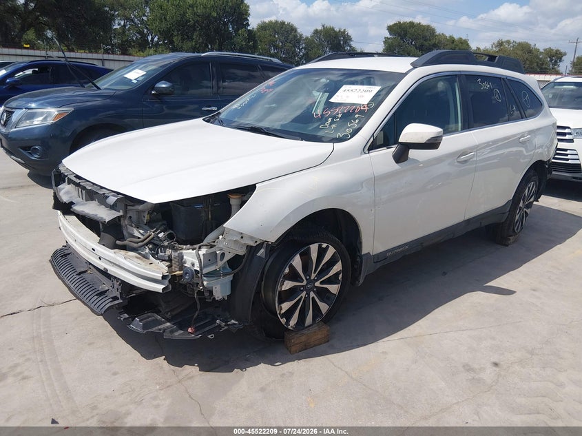 Vin: 4s4bsbjc6f3240924, lot: 46020425, subaru outback 2.5i limited 20152