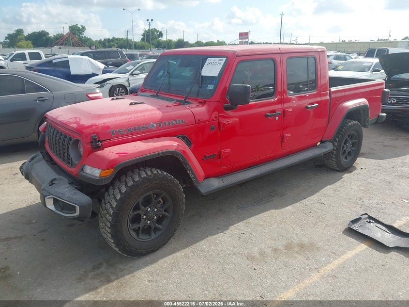 Vin: 1c6pjtagxsl522250, lot: 46020432, jeep gladiator texas trail 20252