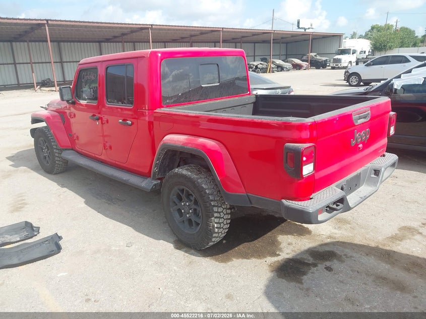Vin: 1c6pjtagxsl522250, lot: 46020432, jeep gladiator texas trail 20253