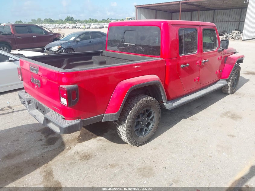 Vin: 1c6pjtagxsl522250, lot: 46020432, jeep gladiator texas trail 20254