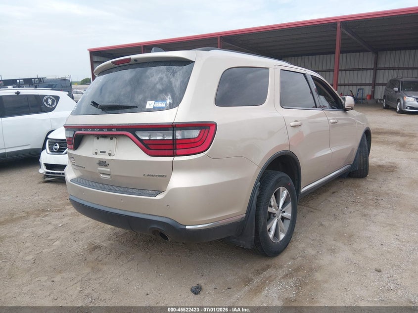 Vin: 1c4rdjdg2ec539945, lot: 46020639, dodge durango limited 20144
